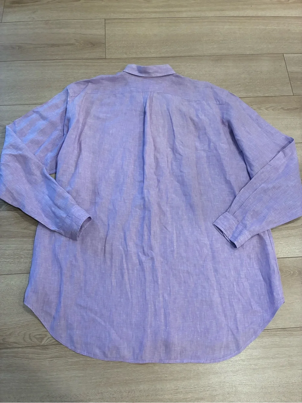 Polo Ralph Lauren Men’s Purple Linen Button Down Long Sleeve Shirt Size 2XLT